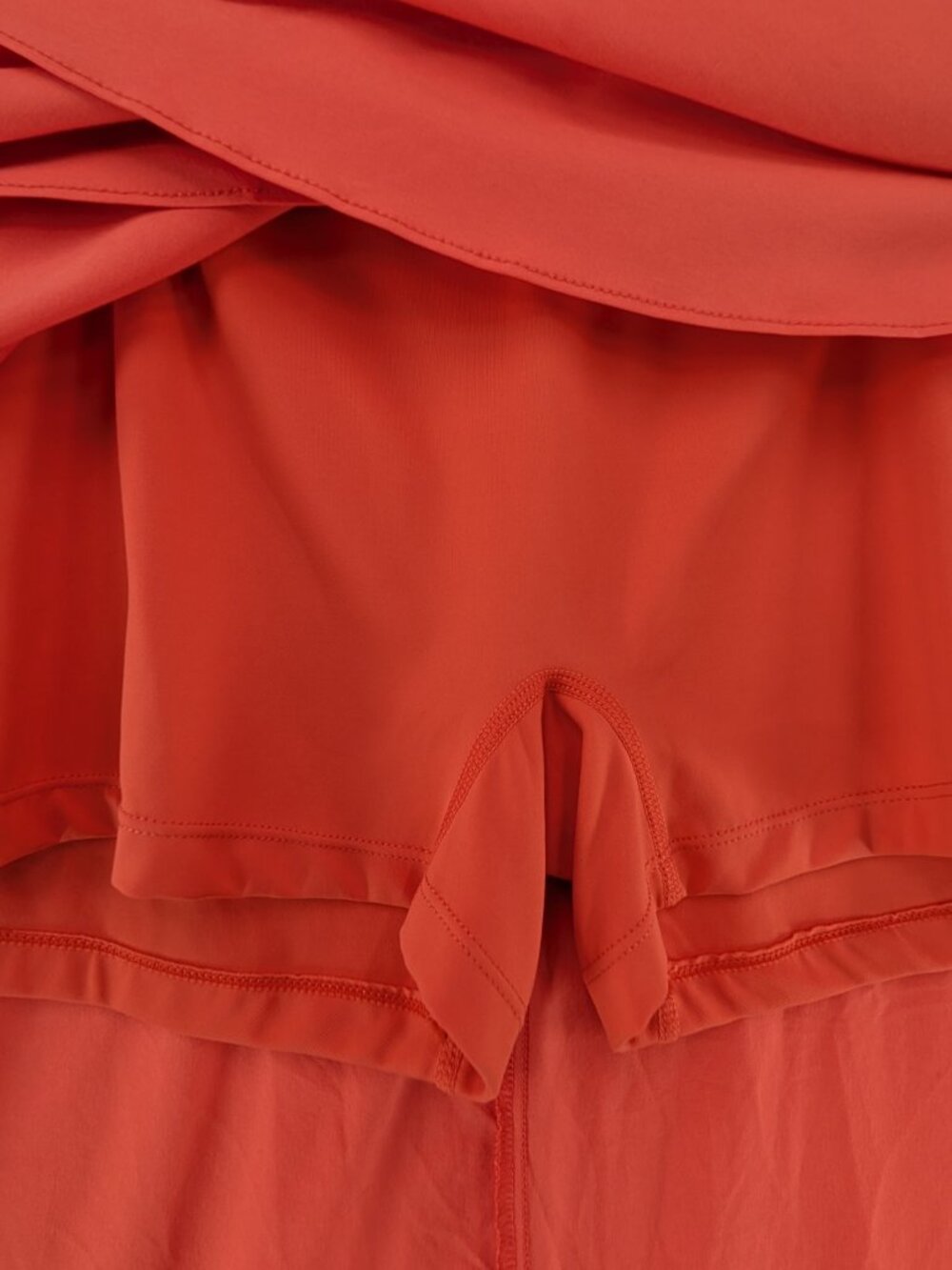 Halara Breezeful Midi Skirt Womens Sz XL Orange Stretch Skort Shorts Asymmetric - Picture 8 of 11